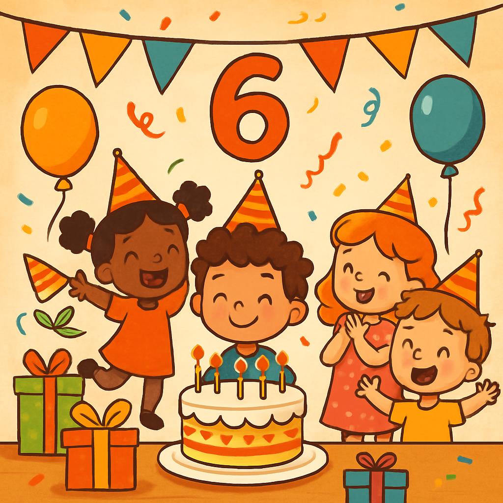 Child 6th Birthday Party Blank Meme Template