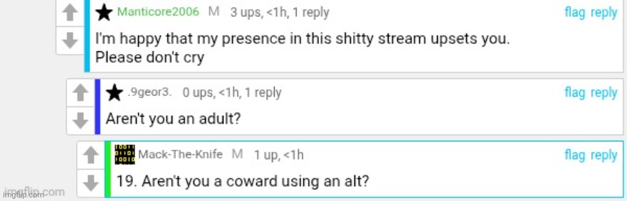 The user that created this image was deleted by Imgflip for Terms of Use abuse. | made w/ Imgflip meme maker