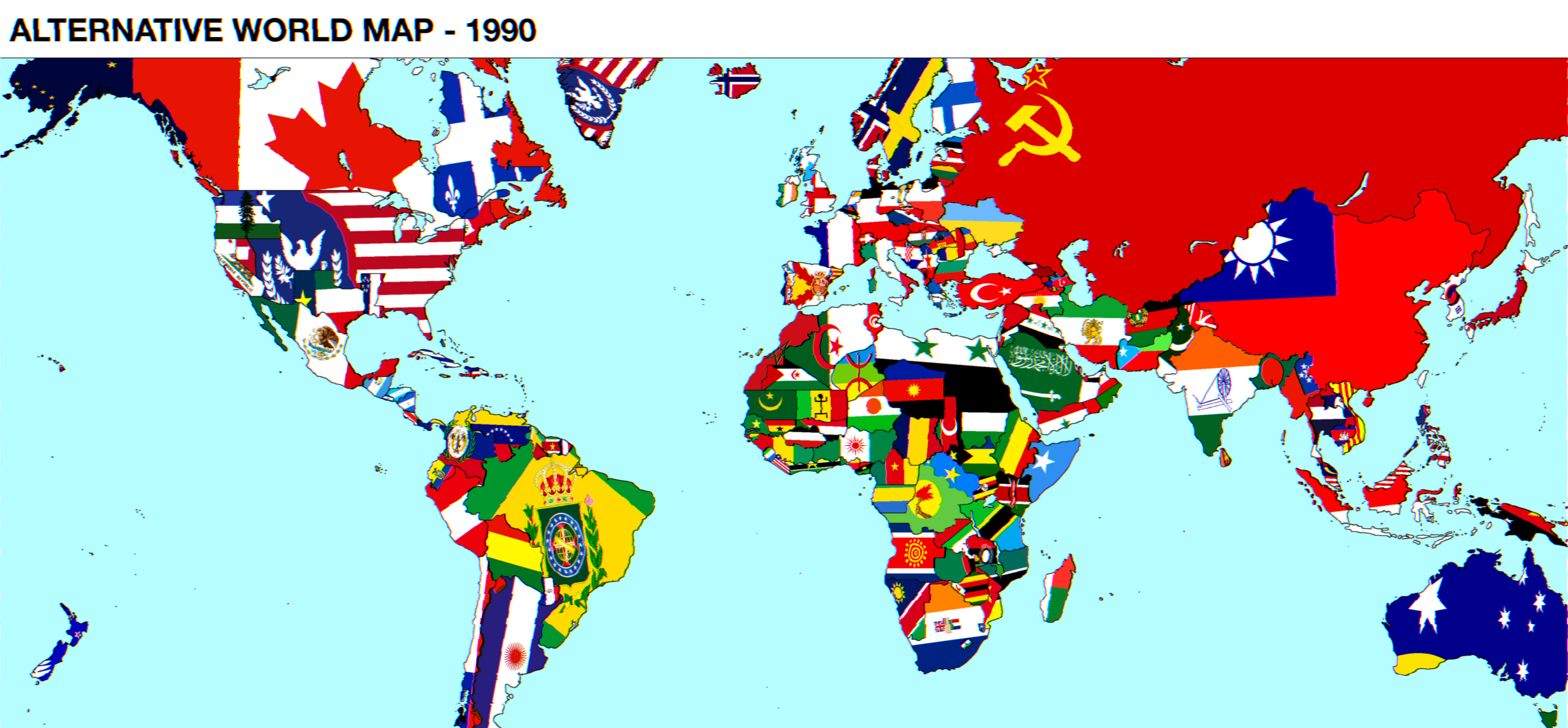 Alternative Map of the World, January 1990 Blank Meme Template
