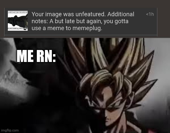 Now im pissed | ME RN: | image tagged in goku,ralsei | made w/ Imgflip meme maker