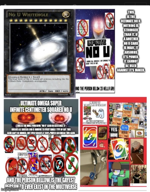 Found card | image tagged in the ultimate no u | made w/ Imgflip meme maker