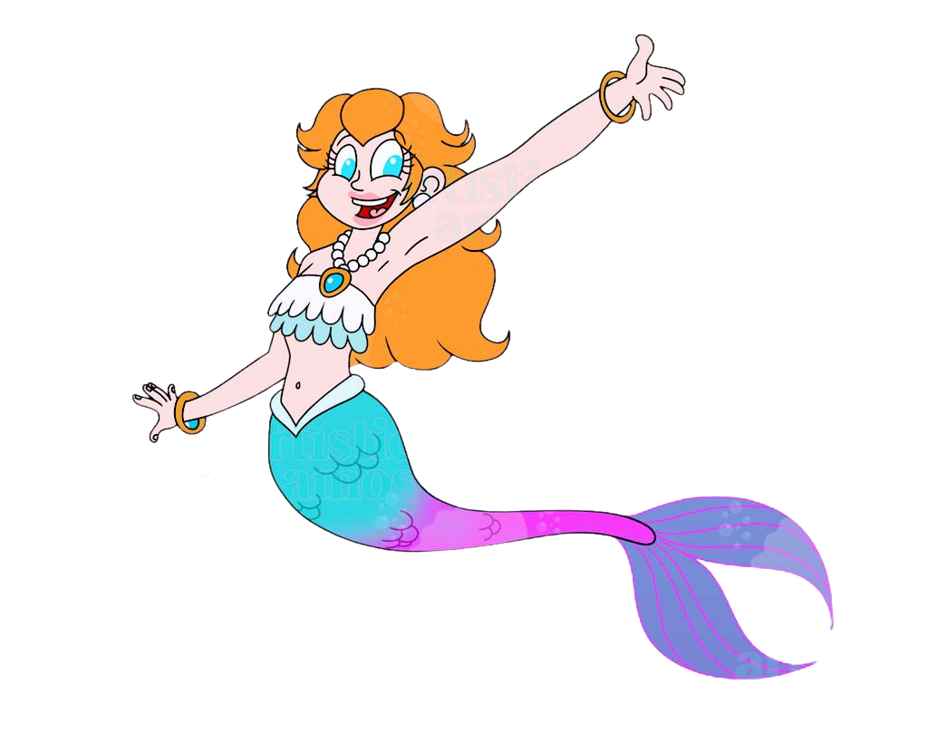 Mermaid Peach Blank Meme Template