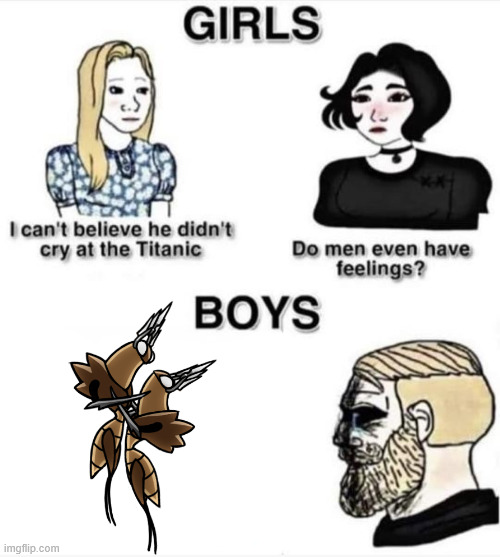 Do men even have feelings | image tagged in do men even have feelings,hollow knight,hollow knight silksong | made w/ Imgflip meme maker