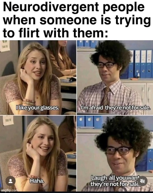 Flert | image tagged in flert,flirt,glasses | made w/ Imgflip meme maker