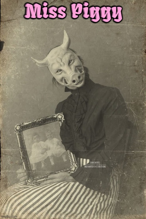 Miss Piggy | Miss Piggy | image tagged in miss piggy,creepy smile,cursed images,vintage,babysitter,horror | made w/ Imgflip meme maker