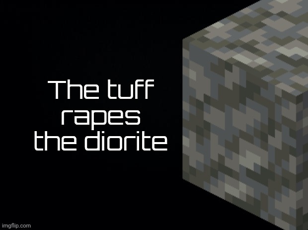 The tuff rapes the diorite | image tagged in the tuff rapes the diorite | made w/ Imgflip meme maker