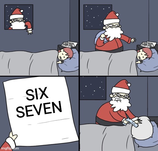 I'm sick of 67 | SIX SEVEN | image tagged in letter to murderous santa | made w/ Imgflip meme maker