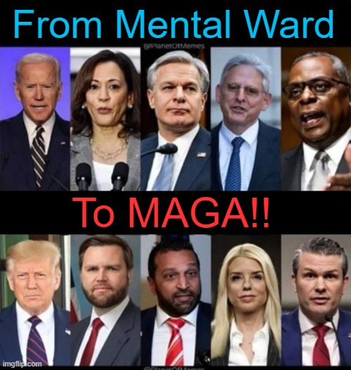 Regime Team to Dream Team | From Mental Ward; To MAGA!! | image tagged in america,we the people,make america great again,democrats,communism socialism,parallel universe | made w/ Imgflip meme maker