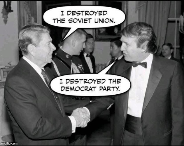 Reagan and Trump | image tagged in republicans,republic,patriots,ronald reagan,donald trump | made w/ Imgflip meme maker