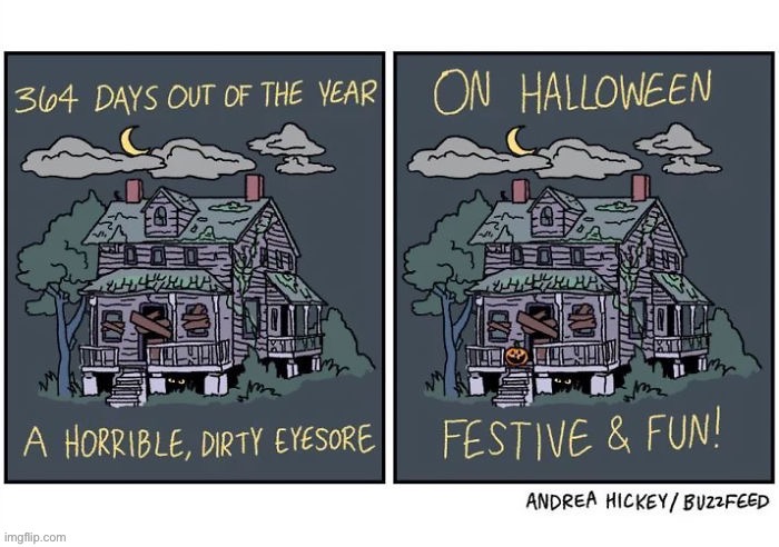 The Munsters would be proud of this house… | image tagged in repost,old house,halloween,one night,haunted house,pumpkin | made w/ Imgflip meme maker
