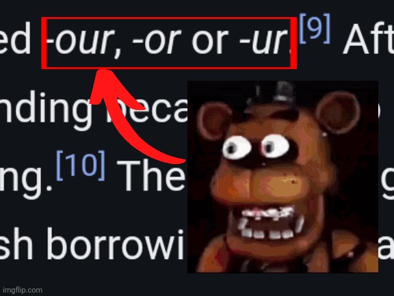 Freddy Fazbear name soundalike | image tagged in freddy fazbear,fnaf,name soundalikes,five nights at freddy's,wikipedia,random | made w/ Imgflip meme maker