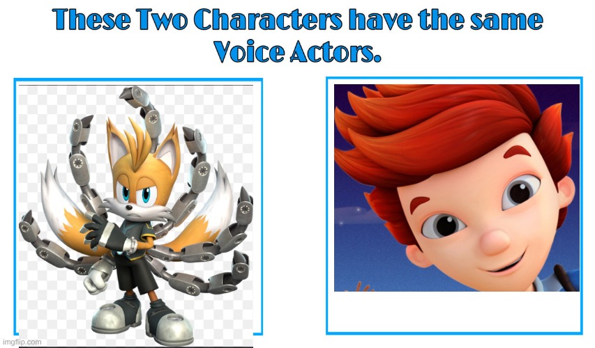 Jet and Tails Nine | image tagged in same voice actor | made w/ Imgflip meme maker