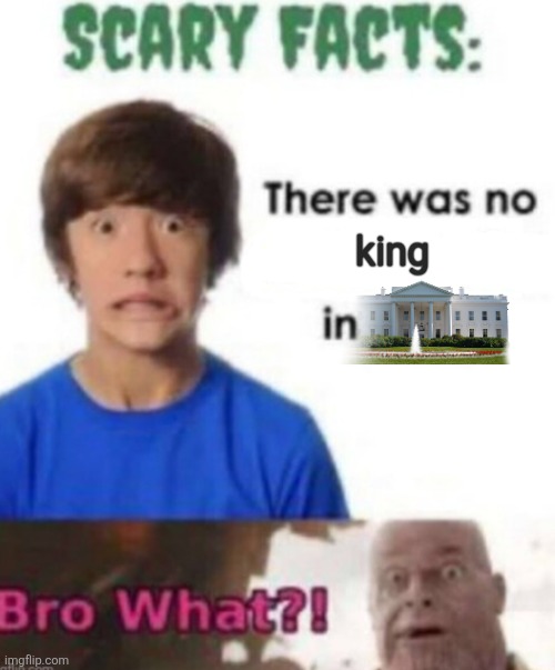 Scary facts | king | image tagged in scary facts,political meme | made w/ Imgflip meme maker
