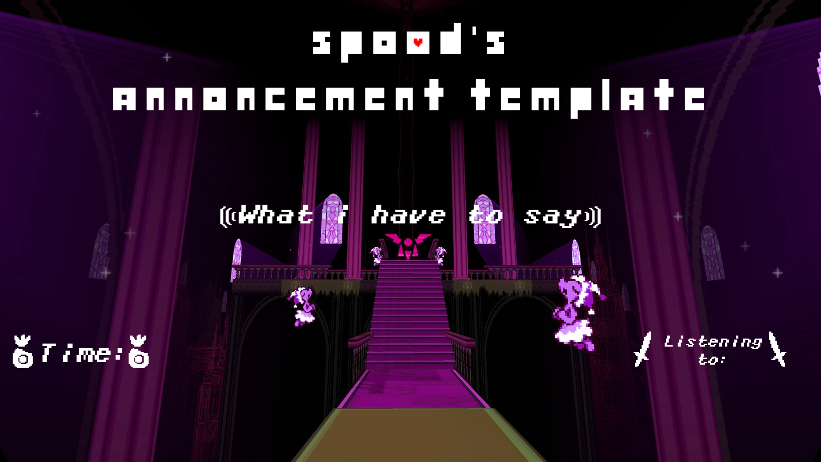 High Quality spood's announcement template Blank Meme Template