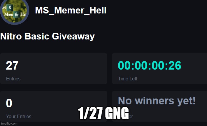 1/27 GNG | made w/ Imgflip meme maker