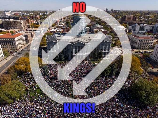 Glorious patriots | NO; KINGS! | image tagged in anti-fascism,america,patriotism,three arrows | made w/ Imgflip meme maker