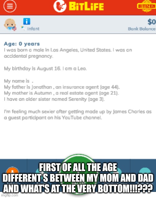 FIRST OF ALL THE AGE DIFFERENT S BETWEEN MY MOM AND DAD AND WHAT'S AT THE VERY BOTTOM!!!??? | made w/ Imgflip meme maker