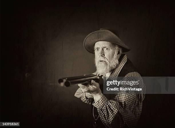 Old man with gun Blank Meme Template