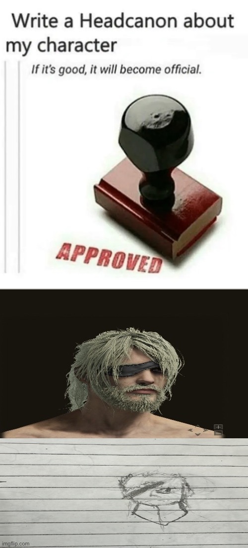 Nobody asked for but here | image tagged in write a headcanon about my character | made w/ Imgflip meme maker