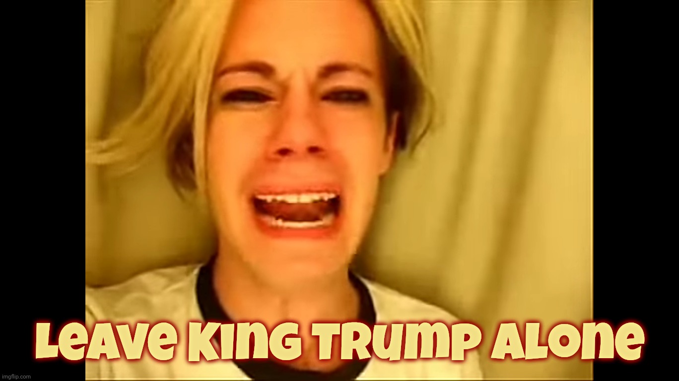 No Kings Day? How about No Being Mean To King Trump Day? | Leave King Trump alone | image tagged in leave britney alone,no kings day,no kings rally,no kings protest,leave king trump alone,boo hoo | made w/ Imgflip meme maker