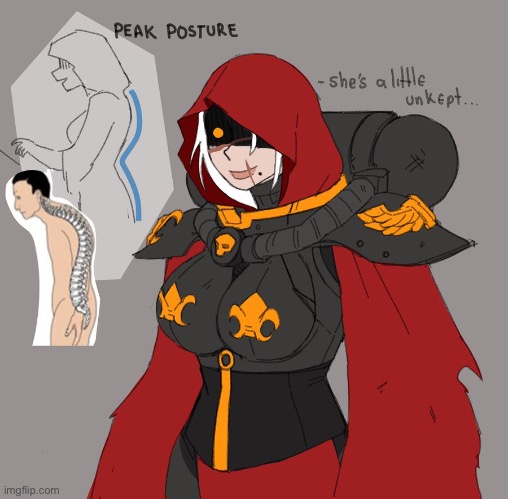 Character by dorotero | image tagged in warhammer40k,oc,memes,shitpost,gamer posture | made w/ Imgflip meme maker