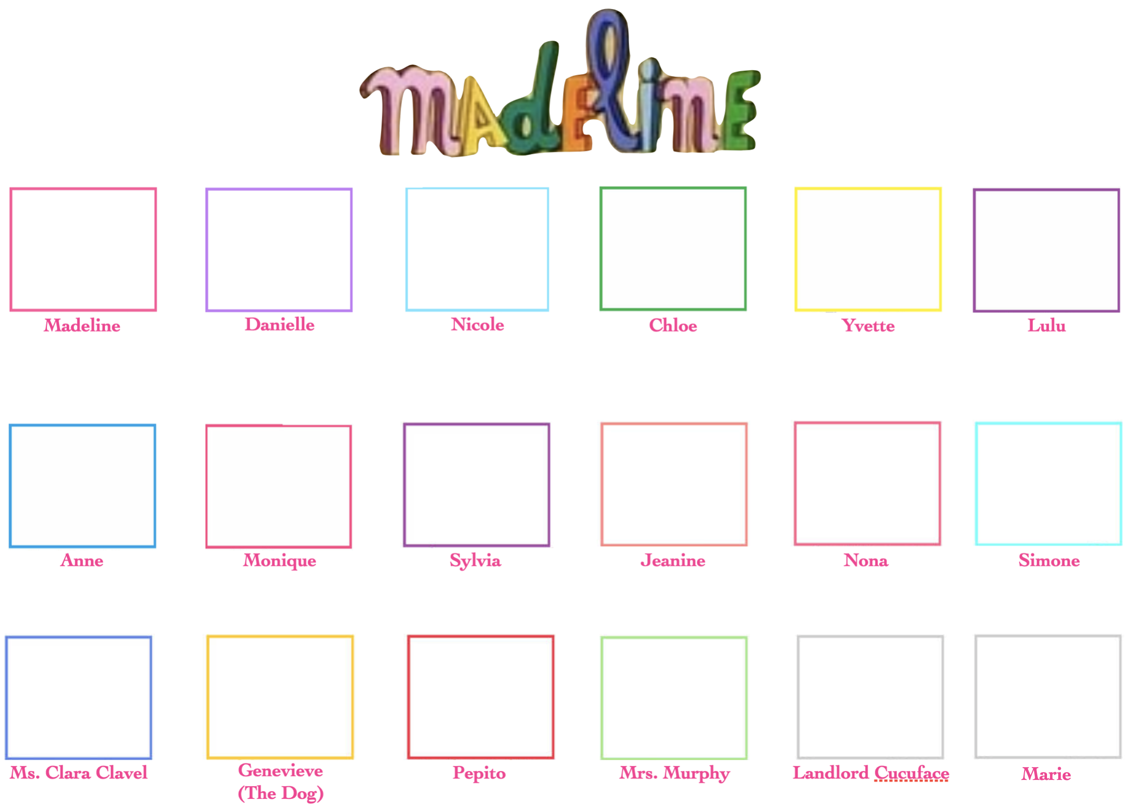 Make Your Own Madeline Cast Meme Blank Meme Template