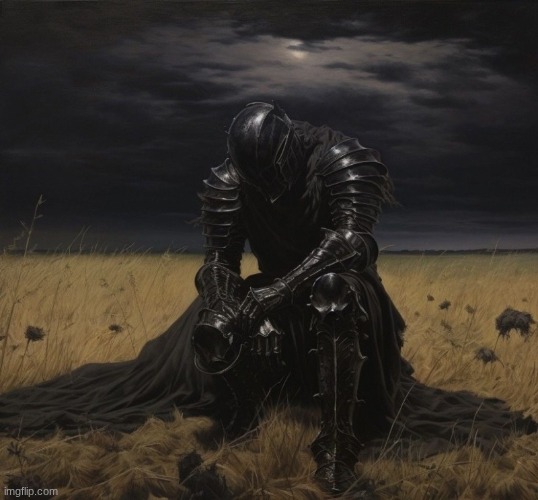 fallen knight | image tagged in fallen knight | made w/ Imgflip meme maker