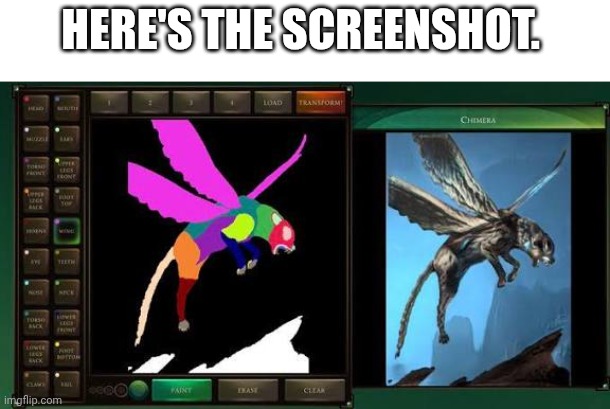 HERE'S THE SCREENSHOT. | made w/ Imgflip meme maker