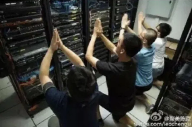 Praying To Servers Blank Meme Template
