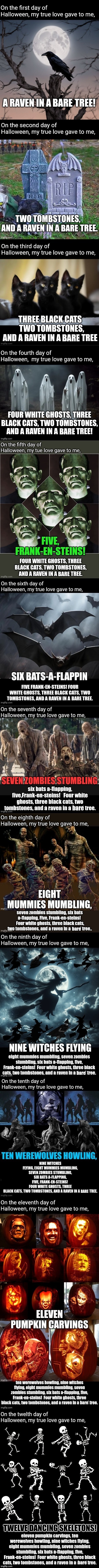 Twelve Days of Halloween | BARE; BARE; bare; bare; bare; BARE; bare; bare | image tagged in halloween,memes,halloween is coming,long memes,spooky month | made w/ Imgflip meme maker