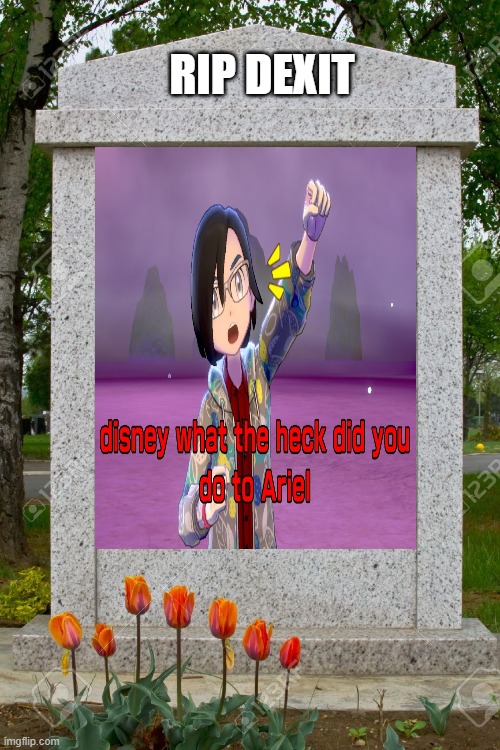 rest in peace dexit | RIP DEXIT | image tagged in blank gravestone,pokemon memes,nintendo memes,gaming,videogames,pokedex | made w/ Imgflip meme maker