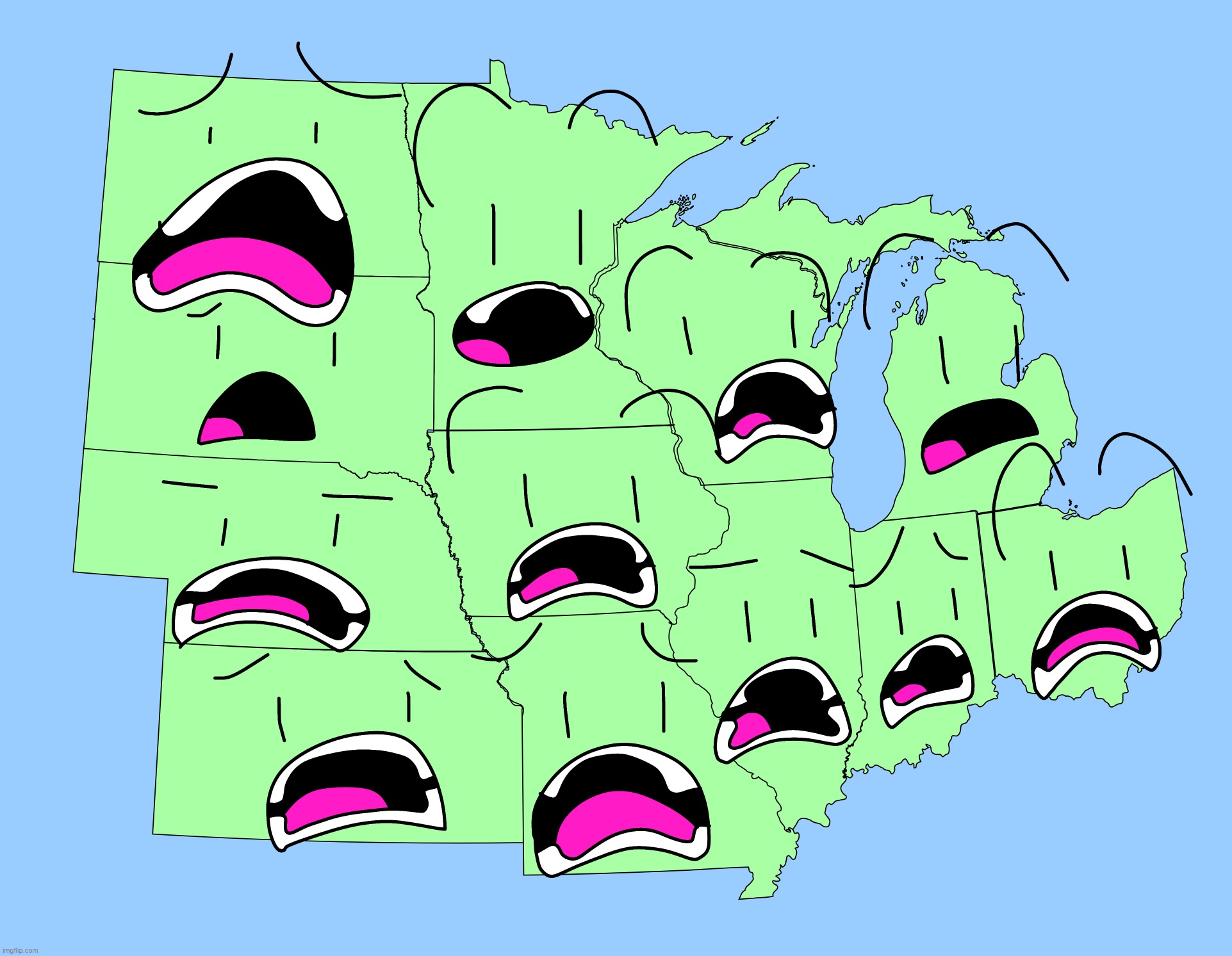 Shocked midwest | image tagged in shocked midwest | made w/ Imgflip meme maker