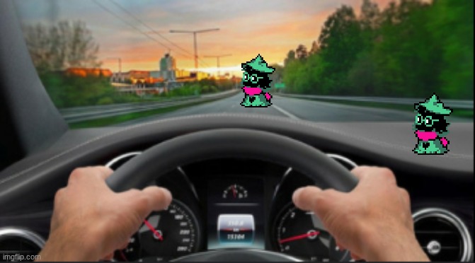 noooo ralsei get out of the road! | made w/ Imgflip meme maker