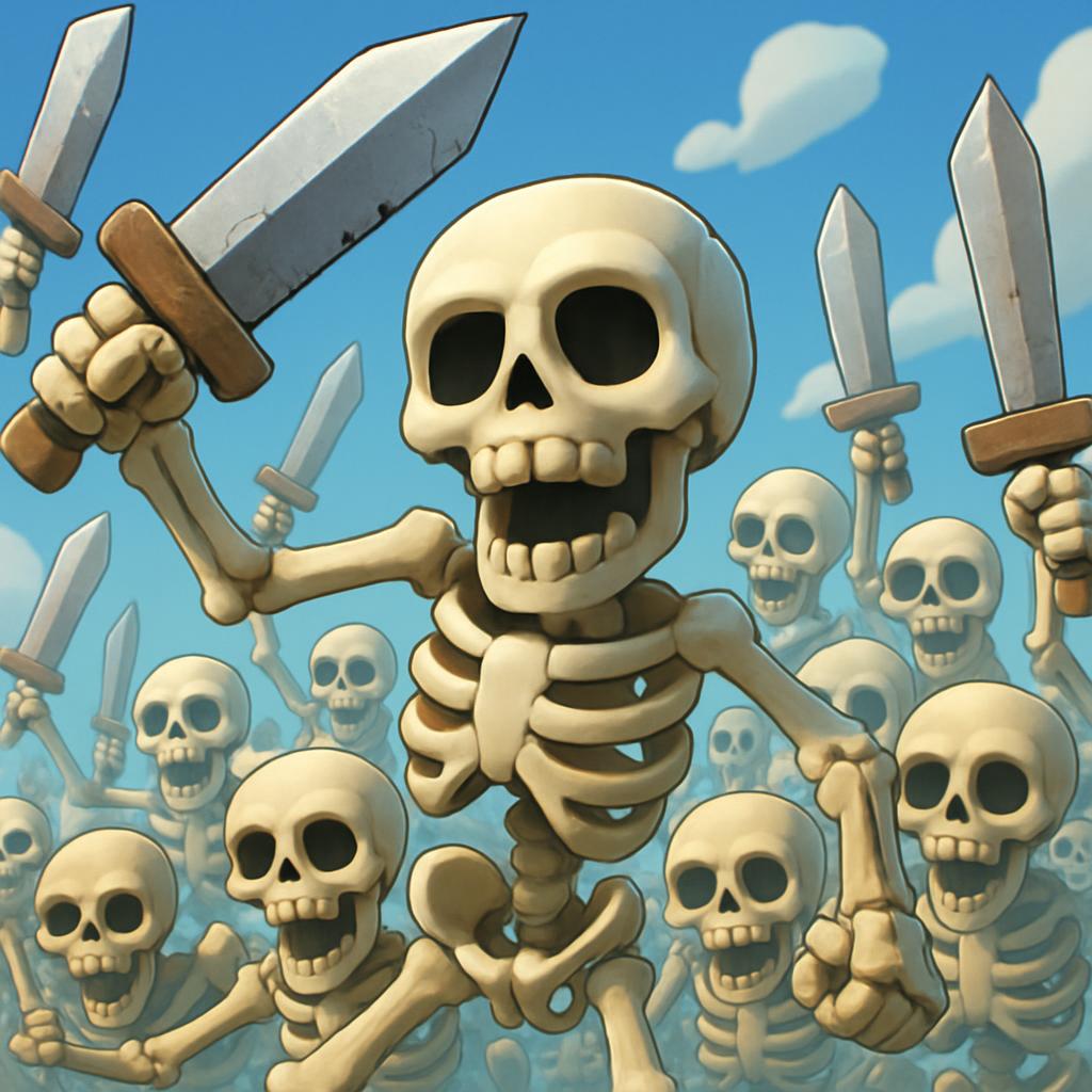 Skeleton army from clash royale Blank Meme Template