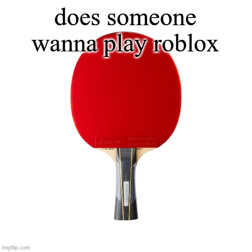 Ping pong | does someone wanna play roblox | image tagged in ping pong | made w/ Imgflip meme maker