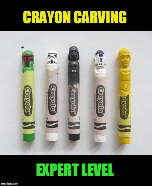 When Crayons Go to the Dark Side | image tagged in vince vance,crayons,boba fett,darth vader,star wars memes,r2d2  c3po | made w/ Imgflip meme maker