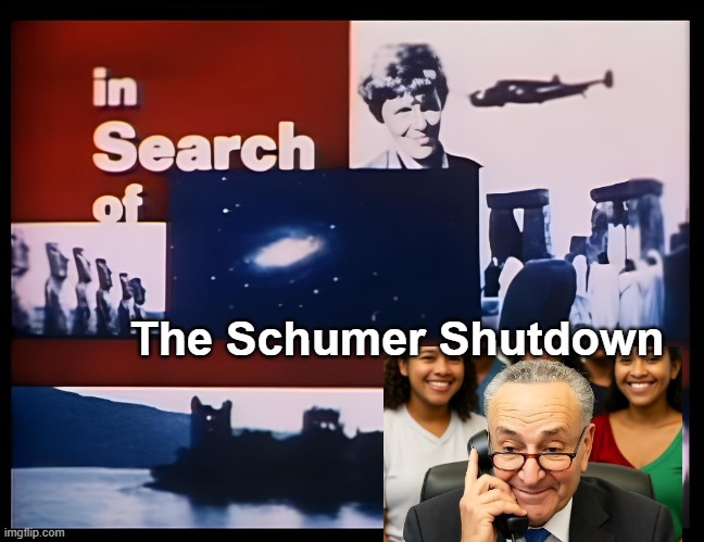 The media doesn't believe in it, but it's true | The Schumer Shutdown | image tagged in chuck schumer,government shutdown,donald trump,conservatives,political meme | made w/ Imgflip meme maker
