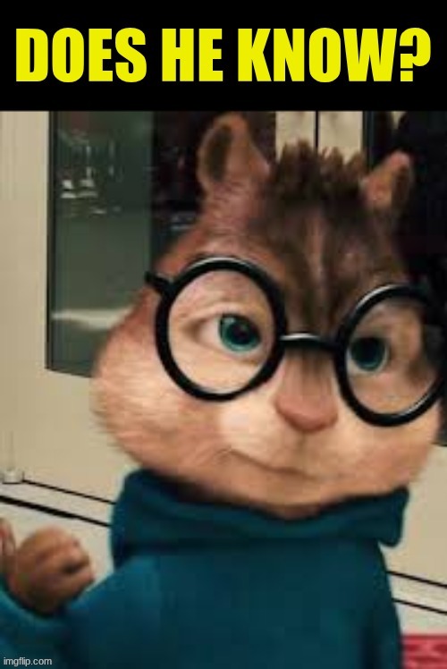 Does he know? | image tagged in does he know | made w/ Imgflip meme maker