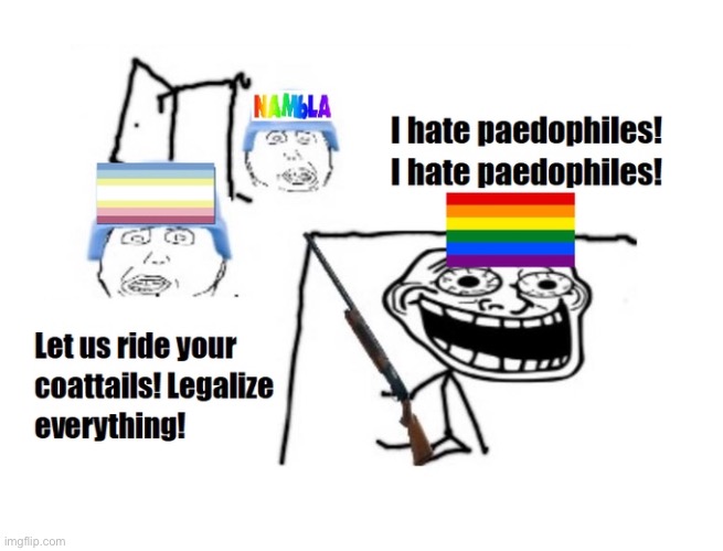 The haters are the pedophiles | image tagged in i hate the antichrist,trollface,lgbtq,pedophile | made w/ Imgflip meme maker