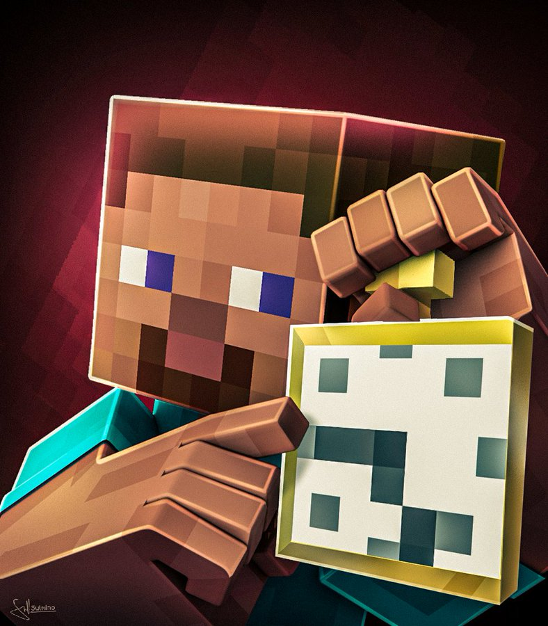 Rabbit with Watch but Minecraft Blank Meme Template