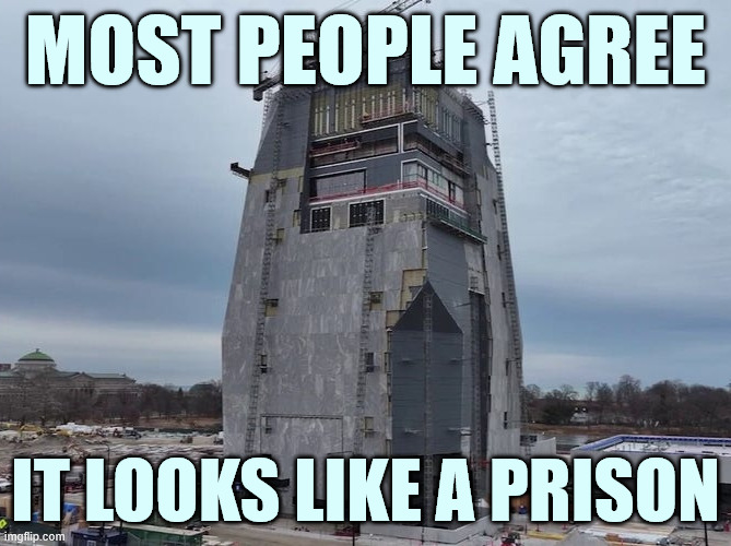 If there ever was an image to sum up the 0bama legacy... LOL | MOST PEOPLE AGREE; IT LOOKS LIKE A PRISON | image tagged in 0bama legacy,a prison | made w/ Imgflip meme maker