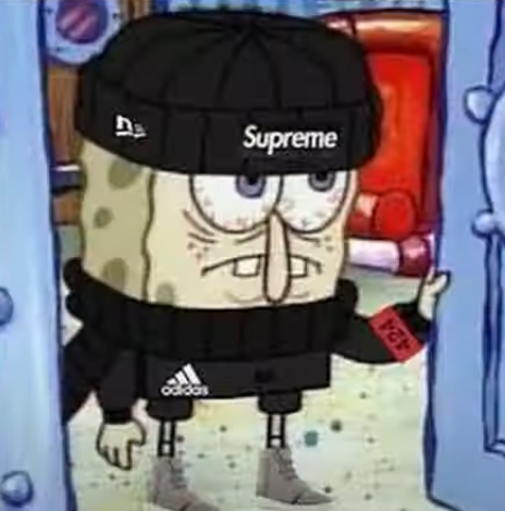 Supreme Spongebob Blank Meme Template