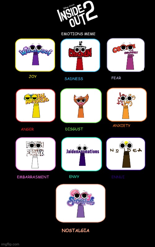 Inside out 2 All The TV Shows | image tagged in inside out 2 emotions meme new version | made w/ Imgflip meme maker