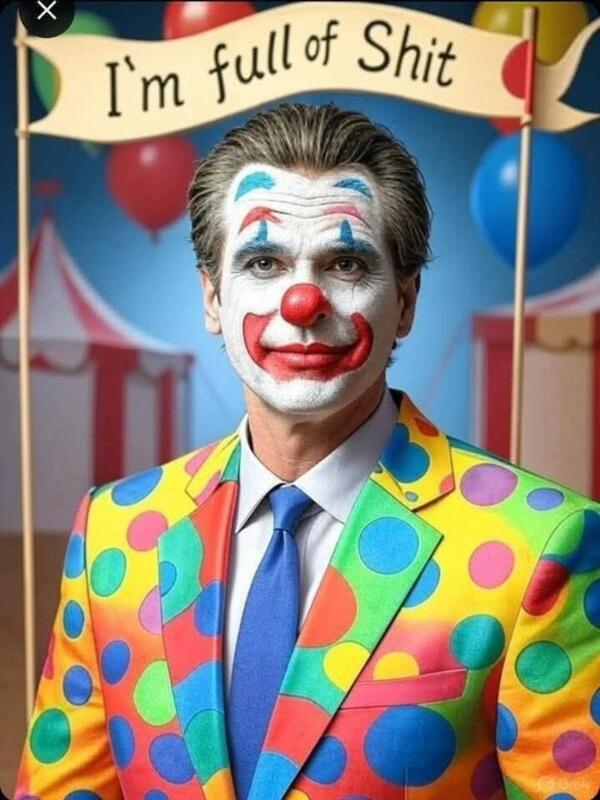 Gavin Newsom clown Blank Meme Template