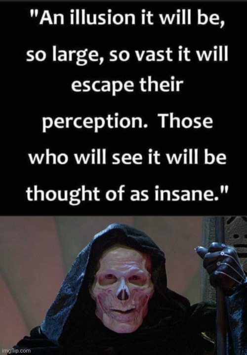 Illusion and Perception | image tagged in frank langella as skeletor,illusions | made w/ Imgflip meme maker
