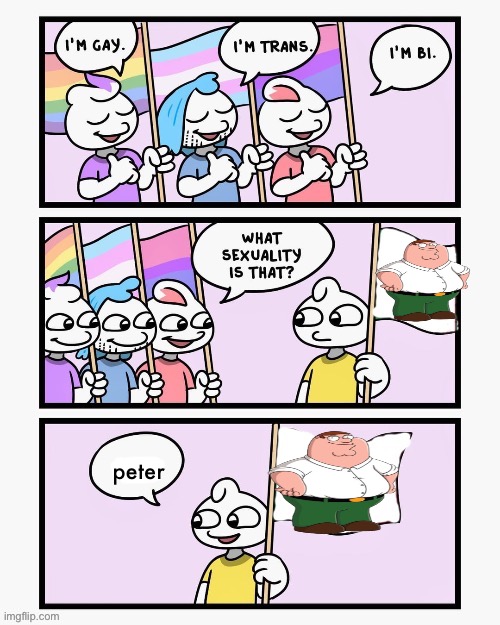What Sexuality Is That? | peter | image tagged in what sexuality is that | made w/ Imgflip meme maker