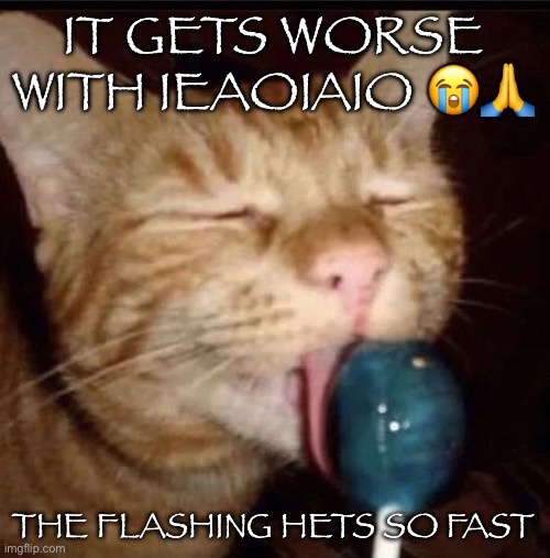 silly goober 2 | IT GETS WORSE WITH IEAOIAIO 😭🙏; THE FLASHING HETS SO FAST | image tagged in silly goober 2 | made w/ Imgflip meme maker