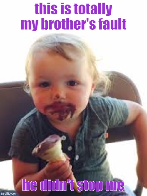this is totally my brother's fault he didn't stop me | made w/ Imgflip meme maker