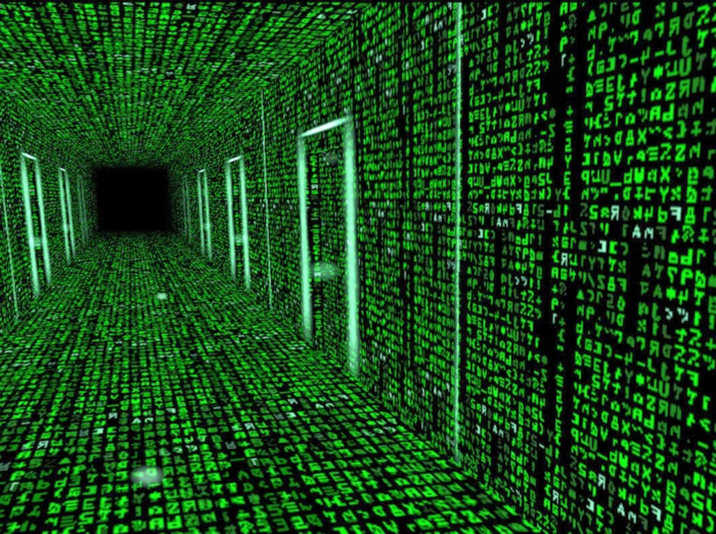 Matrix hallway Blank Meme Template