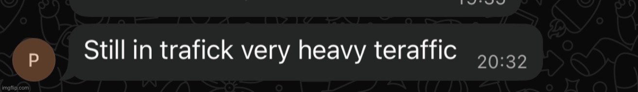 I hate doing this to my grandpa but can we study how he spelled “traffic” | made w/ Imgflip meme maker